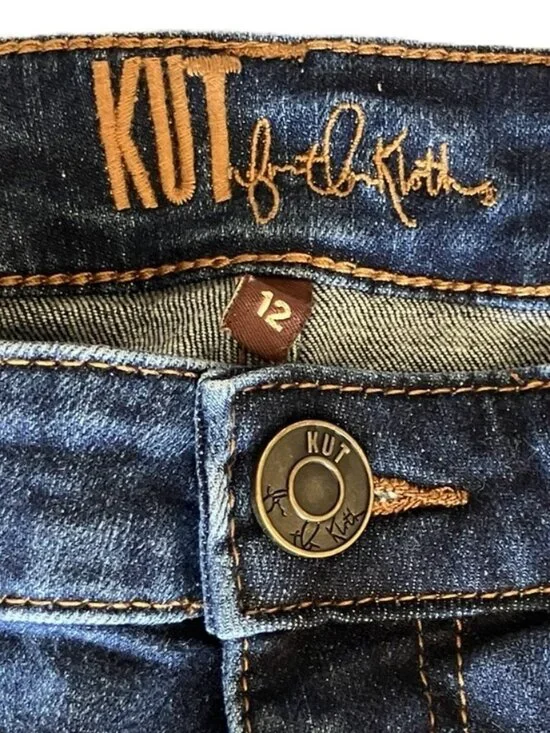 KUT from the Kloth "Katy" Boyfriend Jeans | Women's Size 12 | Medium Blue Wash - Picture 4 of 11